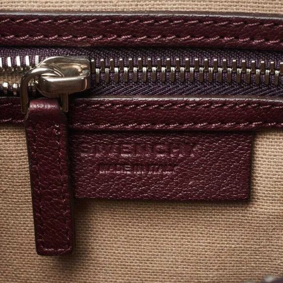 Givenchy Burgundy Sugar Goatskin Leather Medium Antigona Bag - Picture 10 of 11